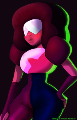 pinkdoberman:  Painted an old garnet sketch