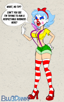 Bluxxxdanny: Weekly Drawing (2/52): Giggles The Slutty Clown For Week Of January