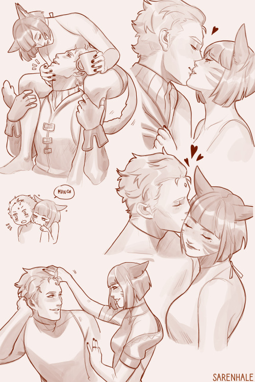 sarenhale: Couple sketchpage commission for Vale of Nida and Nero!This was a really sweet and fun co