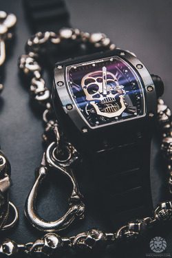 watchanish:  Richard Mille Skull Tourbillon by Chronopassion.More of our footage at WatchAnish.com.