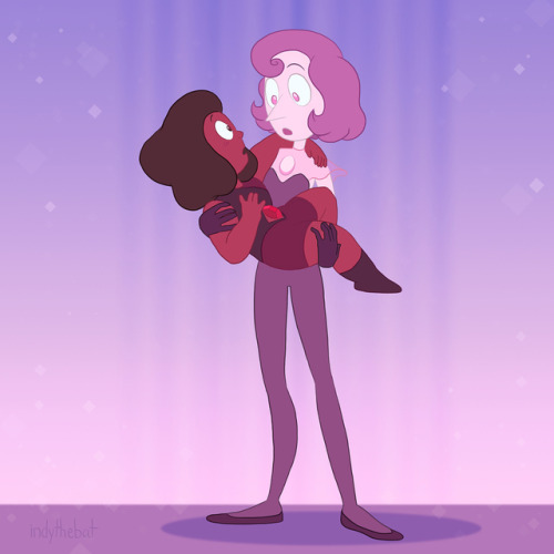 holobat:My idea of what Rhodonite’s component Ruby and Pearl would look like