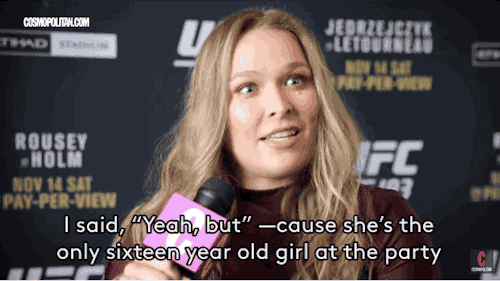basicblake:refinery29:Justin Bieber Is Officially On Ronda Rousey’s Bad SideRonda Rousey is an ultim