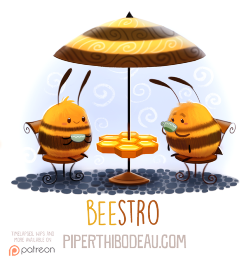 cryptid-creations: Daily Paint 1598. Beestro by Cryptid-Creations Time-lapse, high-res and WIP sketc