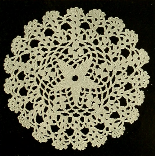 nemfrog:“Star doiley no. 833.”  Old and new designs in crochet work. 1900.Inte