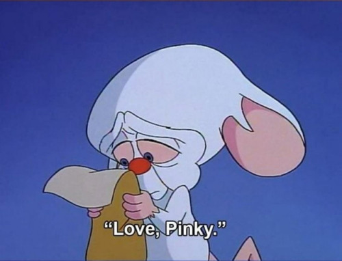 rudeassbeach: baddeststudpapi: Pinky was really the homie even when Brain was an ass about shitThi