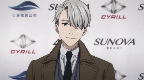 yurionicescreencaps: the soft, blushy expression viktor gives yuri he is forever S M I T T EN