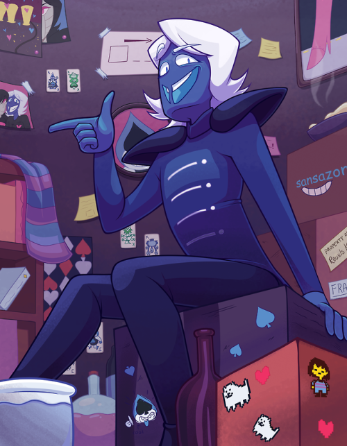 koma-art: ah, what is this? a zine piece! my contribution to the @rouxlskaardzine because i love dum