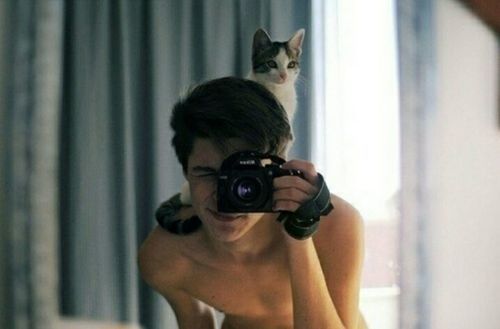 boys with kitties, boys with cameras :) adult photos