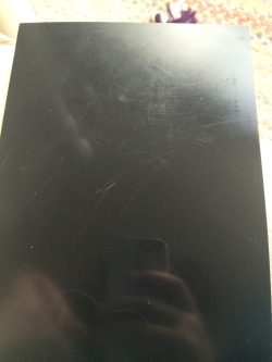 kinomatika:  So I just wanted to put this out there for those of you who don’t know:  If you have an intuos tablet, the surface area that gets scratched and worn down over the years actually can be lifted off with a scraper or a piece of plastic. It