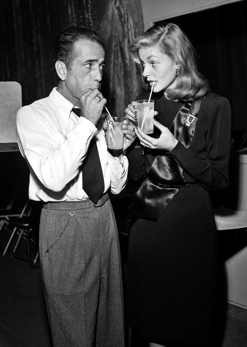 the50sbest:Humphrey Bogart and Lauren Bacall 