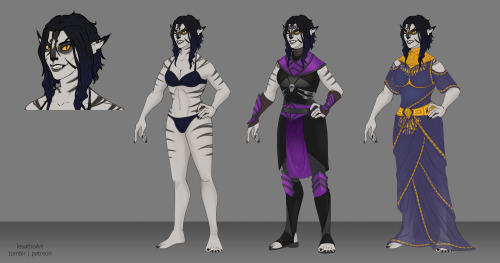 Some fab character/outfit sheets commissioned by @sidhevicious of her glorious cathar ladies.