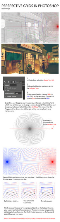 drawingden:  Perspective Grids in Photoshop TUTORIAL by chuwenjie Support the artist on Patreon! 