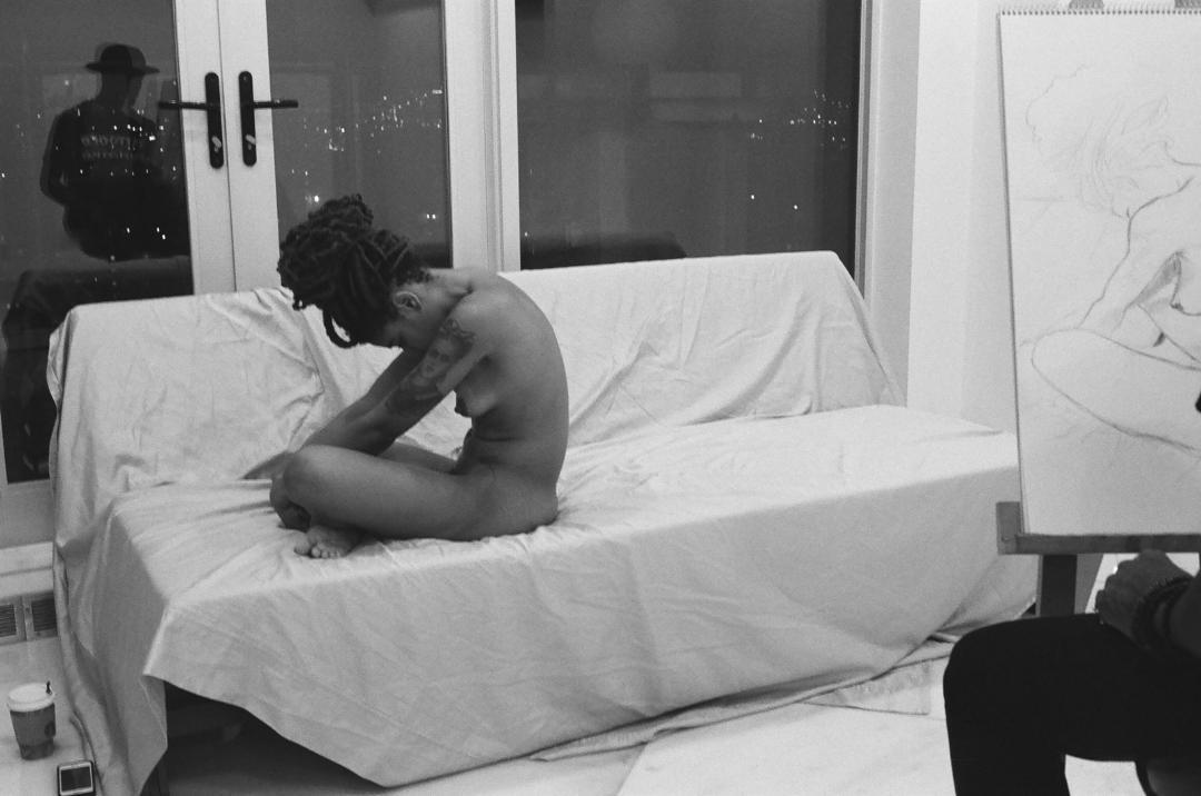 mpr1m3:Myslef (@markusprime_) sketching Beautiful session with @blacklorelei7 shots