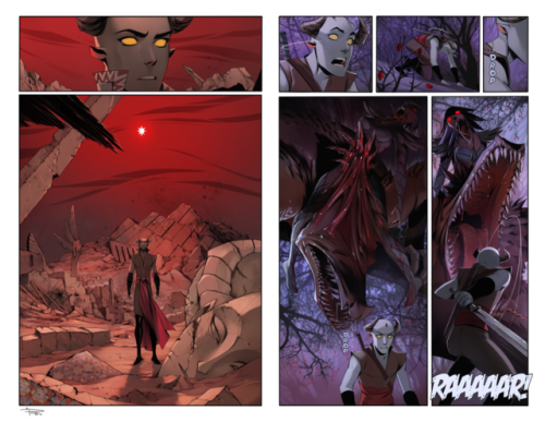 phobso: some pages from my demon comics book me and my colorist @orphensirius made it for 7 months, 