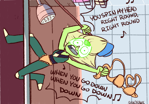 rotating the image makes it look like Peridot is pole dancing