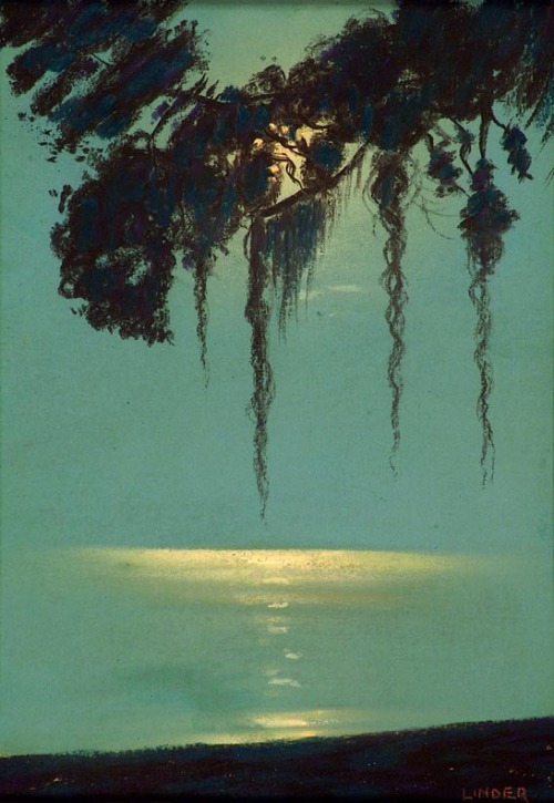 Moonlit Silhouette   -  Harry Linder  1920sFinnish-American 1886-1931