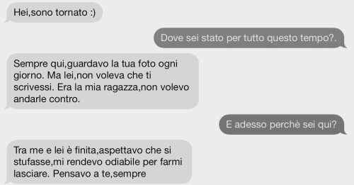 sorrisichechiedonoaiuto:  boulevardofbrokendreamsblr:  devopiacereamestessa:  selavitatoglietumihaidatotanto:  disappointed-by-the-world:  prendo-schiaffi-dalla-vita:  mihaiguardatapercaso:  faydeer:  baci-al-cianuro:  mado..  Ti amo chiunque ti sia. 