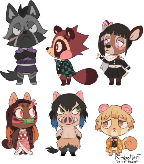 Usually I don’t mix my KnY and BnHA doodle’s together, but sense there both Animal Crossing themed I