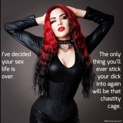 mistress-jenna-k:  I’ve been thinking about this a lot and I genuinely want to end someone’s sex life. The idea of them never getting laid again for the rest of their life turns me on so much.