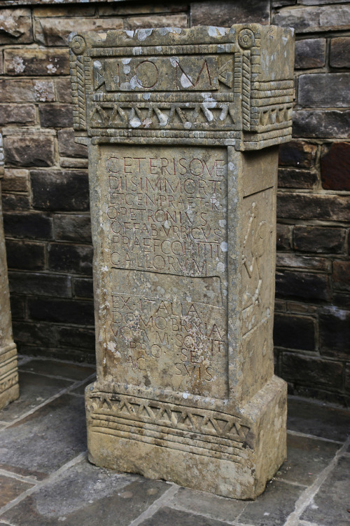 thesilicontribesman:Roman Altar Replicas Excavated at Vindolanda Roman Fort, near Hadrian’s Wall, No