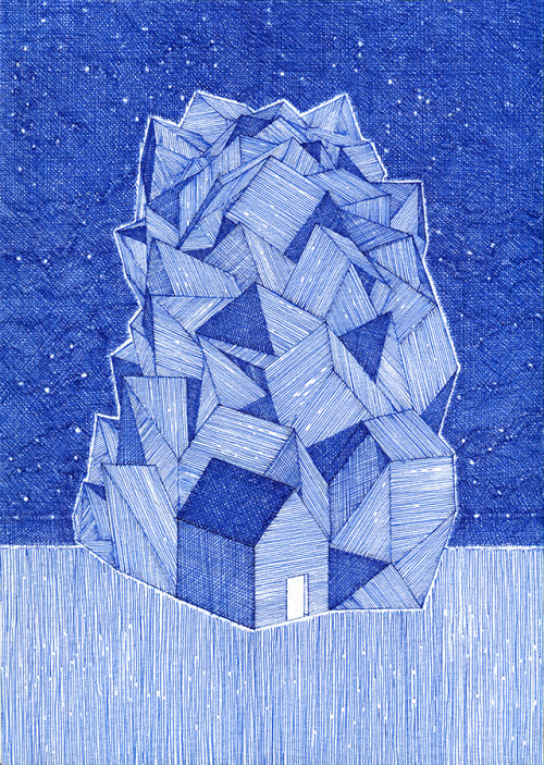 kevinlucbert:  Dreaming house21 x 29,7cm, ink on paper, Kevin Lucbert, 2022