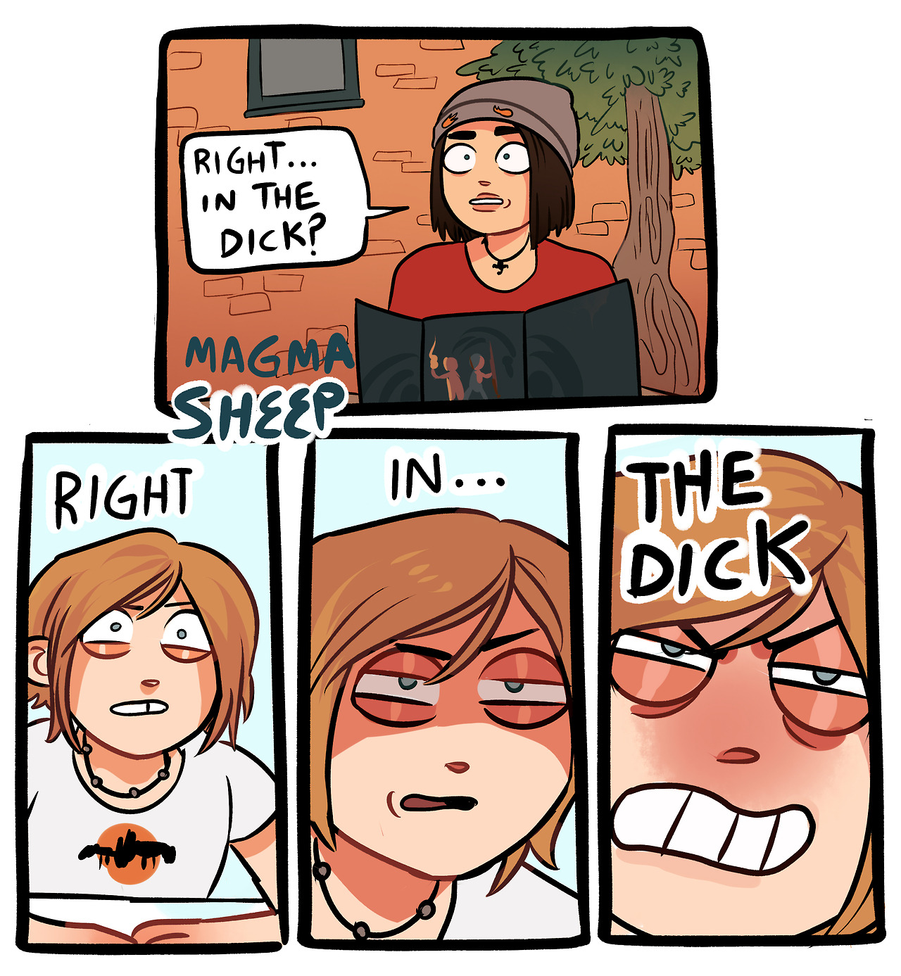 magmasheep:  Wow Chloe, you sure punch a lot of dicks *gay silence*ALSO, STEPH IS