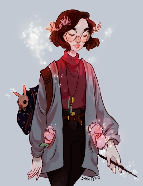 sarucatepes: I never post on Tumblr -_-Here’s a witchsona I did of myself a while ago. I can&r