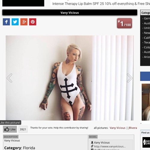vanyvicious:  Please vote for me ! Help me stay in 1st place !   http://inkedgirls.us/picture/florida/vany-vicious-107