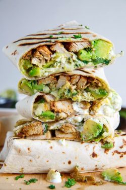 craving-nomz:  Chicken and Avocado Burritos
