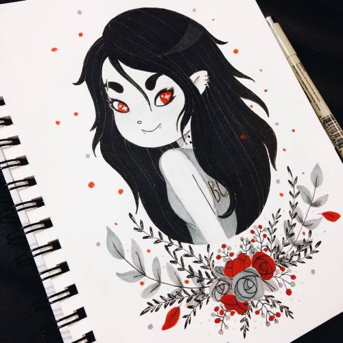 I&rsquo;m gonna drink the red from your pretty pink face.#imjustyourproblem #marceline #vampireq