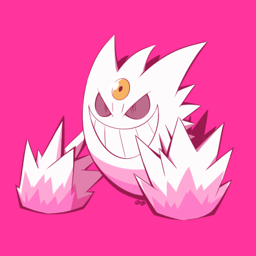 Shiny Mega Gengar Fanart by JazminkART on DeviantArt