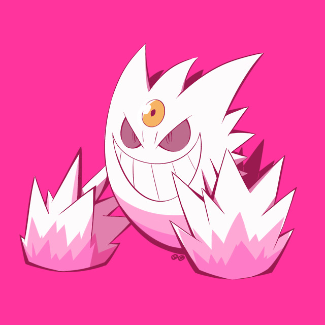 Shiny Mega Gengar Illustration — Weasyl