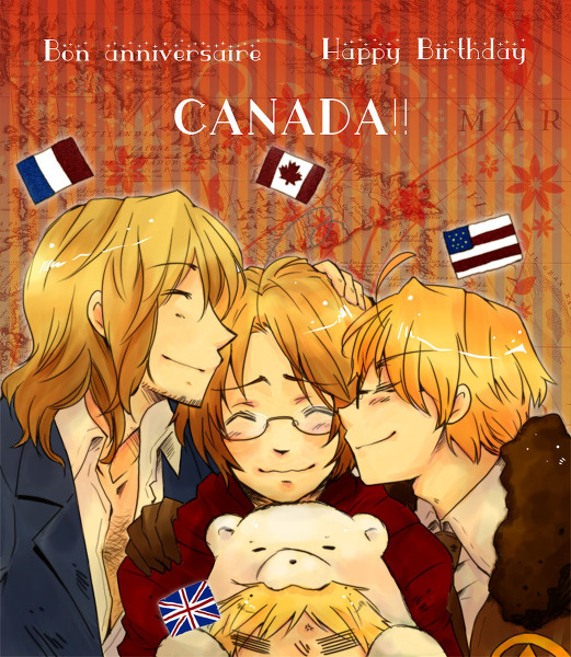 Hetalia america england france canada