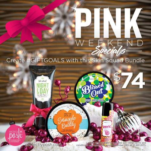 PINK WEEKEND SPECIALS!! Get yours while you can! Shop here: pamperingwithsarah.po.sh/product