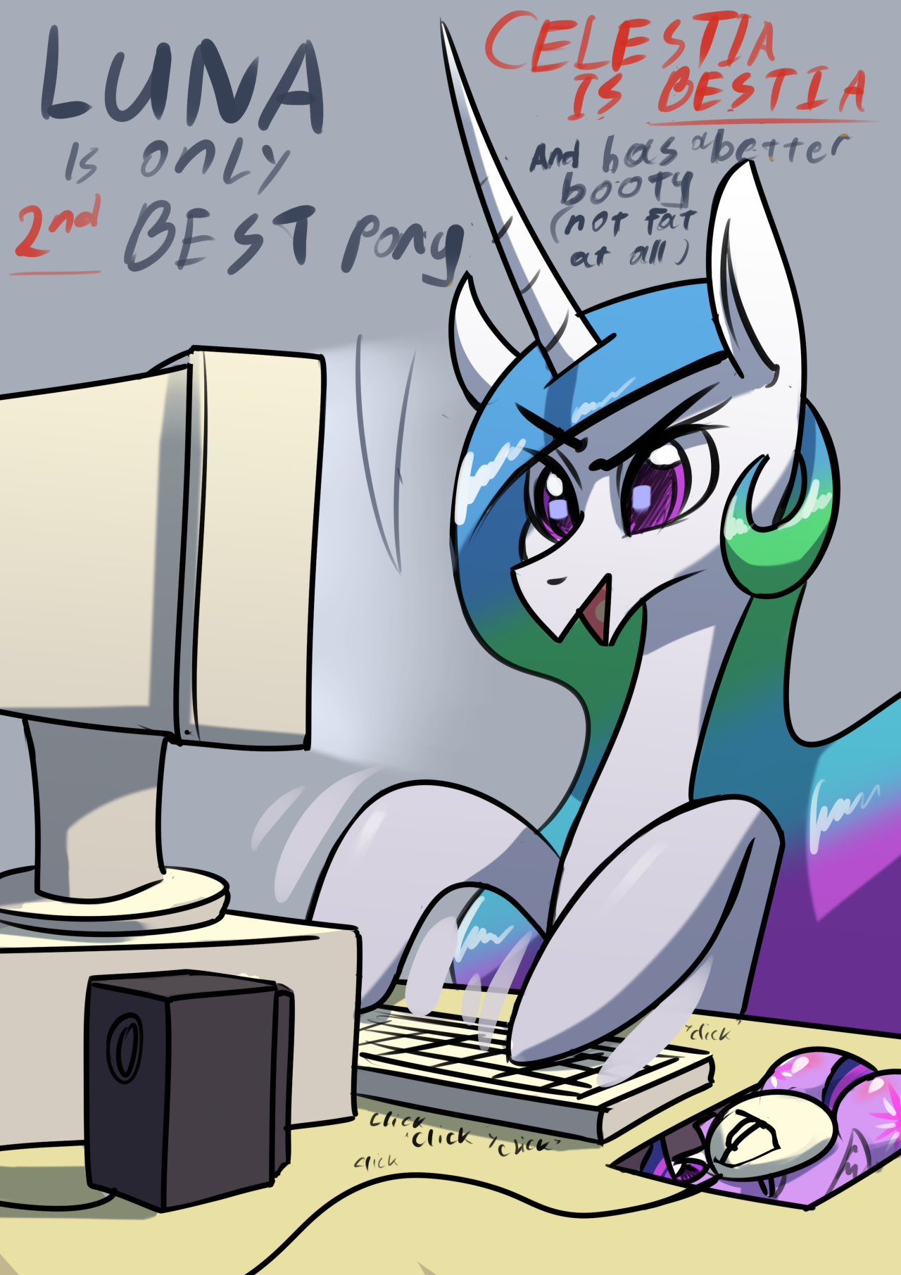 underpable:   natg day 27: pony pushing the limit     She’s posting it on a Luna