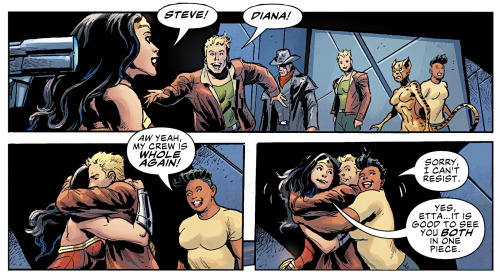 Team Wonder Woman ♥ Look at how Diana and Steve’s faces are glowing in the last panel when Etta join