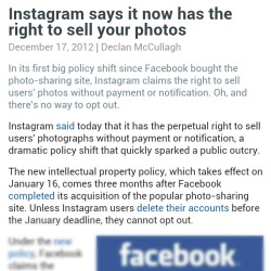 suckmesleezi:  faineemae:  No.    I KNEW IT! This is why I never signed up with instagram in the first place. facebook… smfh  Straight up bullshit
