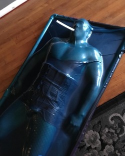 mistressxena:  From yesterday. #bondage bitch enjoying’ the ride. #latex #latexfetish #rubber #rubberfetish #vacbed