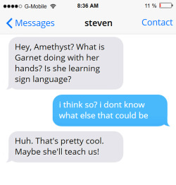 textsbetweengems:  Being totally cool has