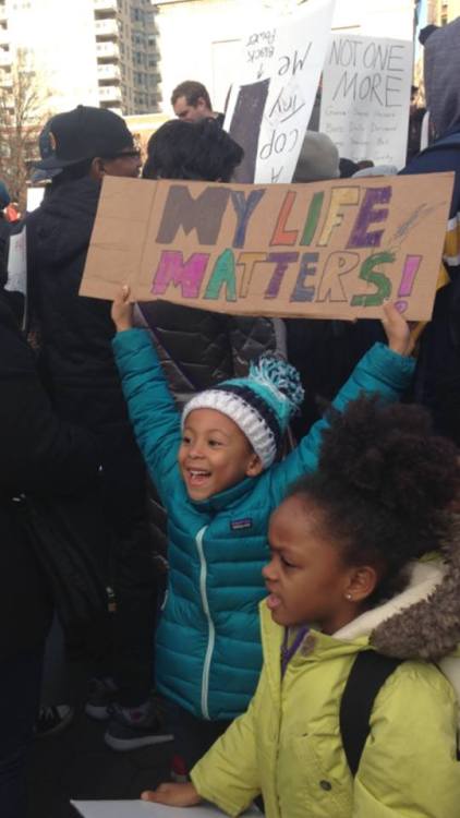 lawlschool-adventures:  A friend of mine snapped this at Millions March NYC and it’s easily my favorite of the march photos I’ve seen so far