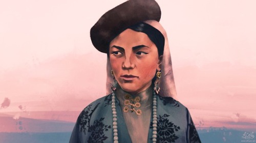 Based on “Close Up of #UighurGirl from #Kashgar.”By William Vandivert, LIFE Magazine, 1943.______مست