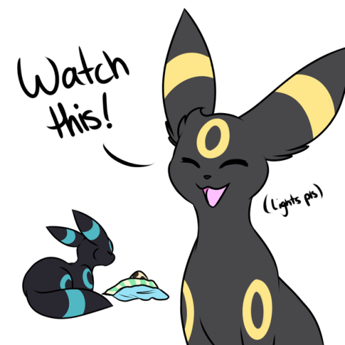 umbreon–daily: “We make for great nighlights!” Asks until Eggy hatches: 4 @chespindaily @ask-jack-eevee  x3