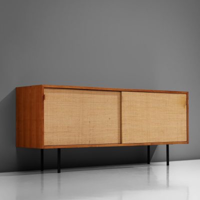 morentz_galleryFlorence Knoll for Knoll International, sideboard, walnut, seagrass, cane, steel and leather, United States, 1948.