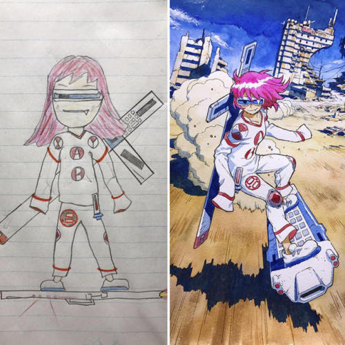 sindri42: doctor-seamonster:pr1nceshawn:Turning Your Kid’s Drawings Into Badass Characters by Thomas