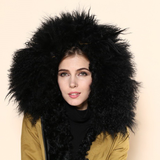 Mr&Mrs Fur Parka — real lamb sheep fur