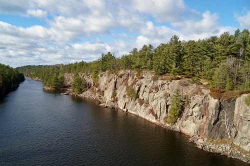 mill24-ph: French River, Ontario, Canada Seriously eroded bank on there. Look at the color change in