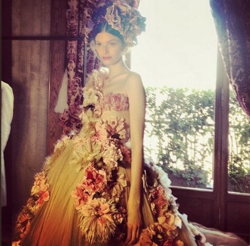 poisoned-apple:- Dolce &amp; Gabbana Alta Moda Spring 2014 -I’m in love with that dress!
