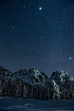 llbwwb:  Dolomiti’s Winter Night by Antonio