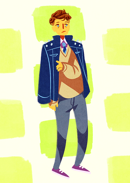 winchespurrs: cas wearing deans jacket (▰˘◡˘▰)