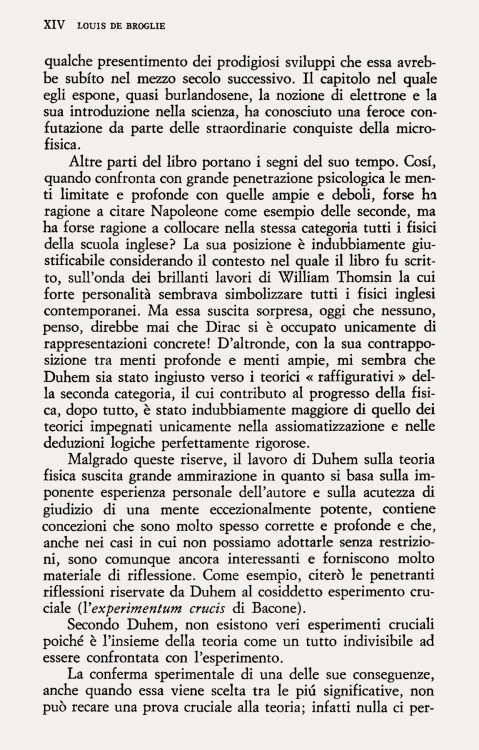 Louis de Broglie, La vita e l'opera di Pierre Duhem (1953), Foreword in Pierre Duhem, (1906-1914), L